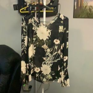 Semi sheer boho ruffle sleeve blouse